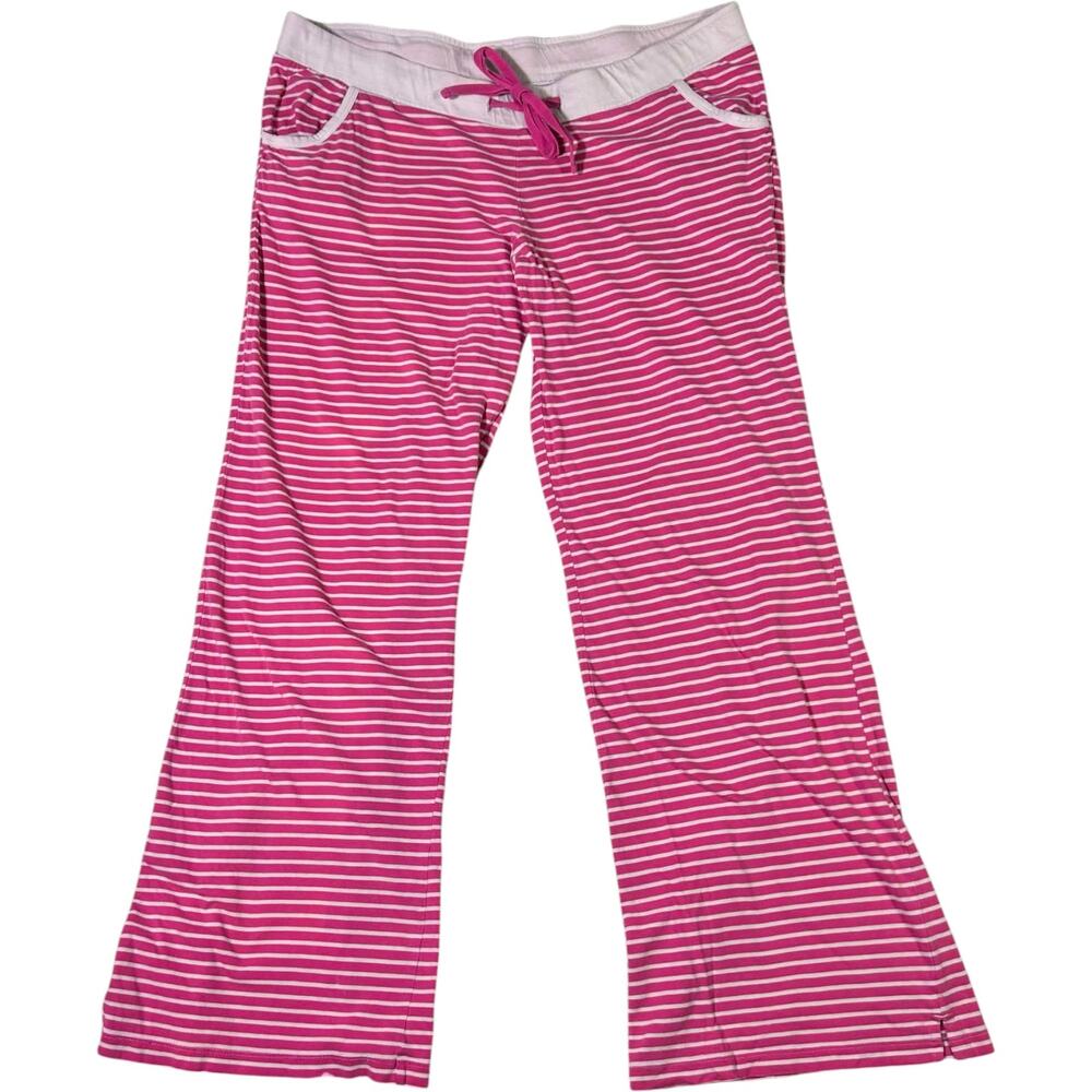 Old Navy Intimates Pink Striped Knit Lounge Pants Women's Size L Y2K Bimbo Doll